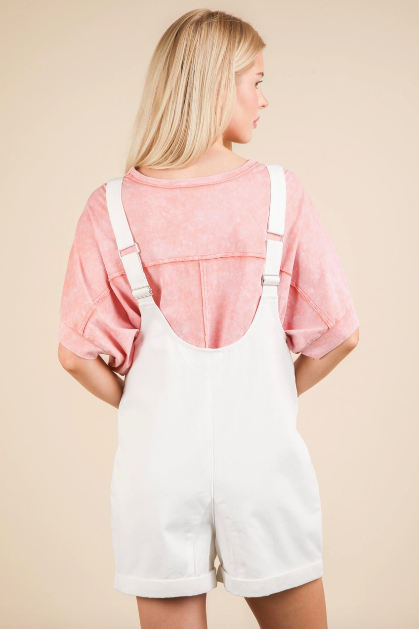 Kelli Washed Denim Casual Romper
