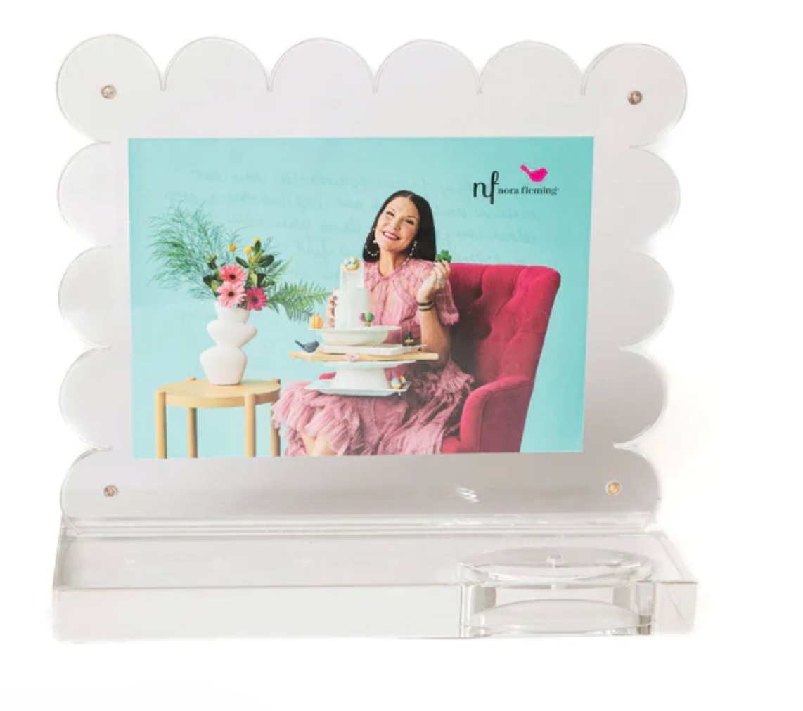 clearly a-nora-ble scalloped acrylic frame