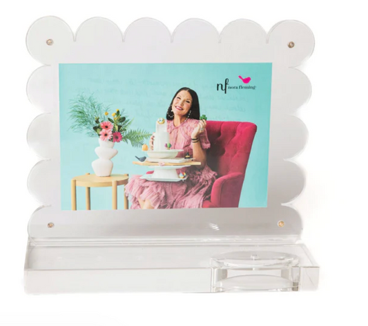 clearly a-nora-ble scalloped acrylic frame