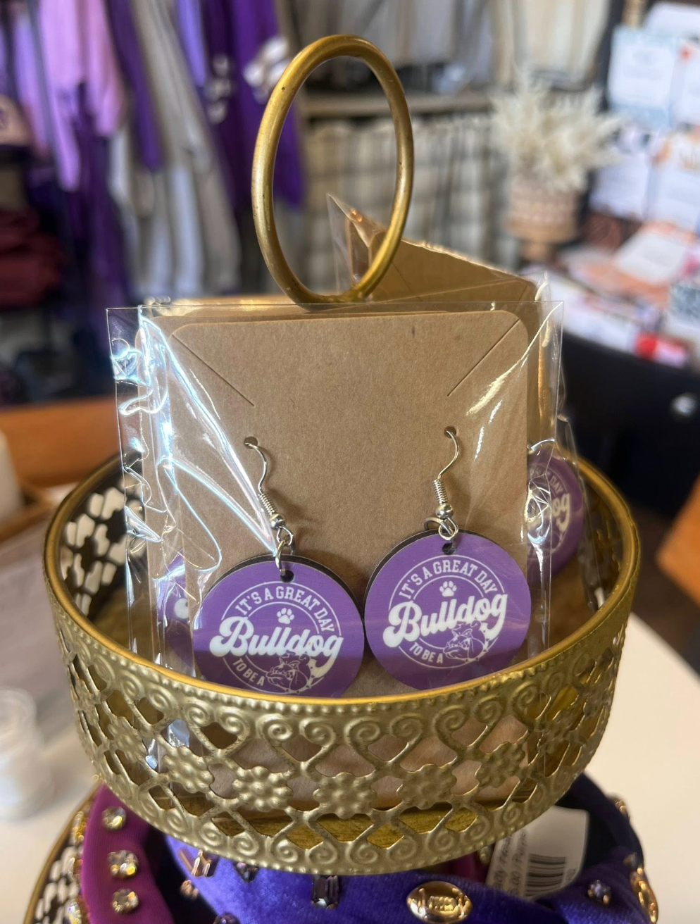 Bulldog Earrings