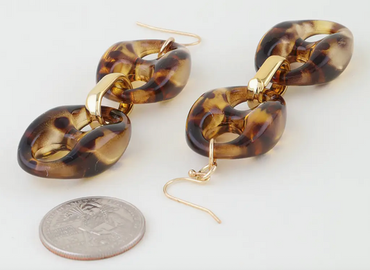Tortoise Drip Earrings