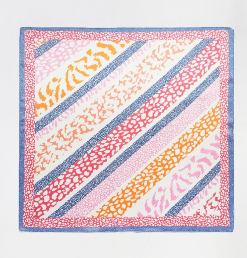 Abstract Leopard Bandana Scarf