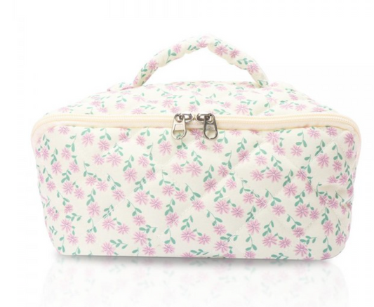 Dainty Floral Make Up Bag