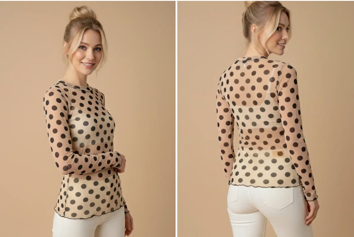 Very Polka Polka Top