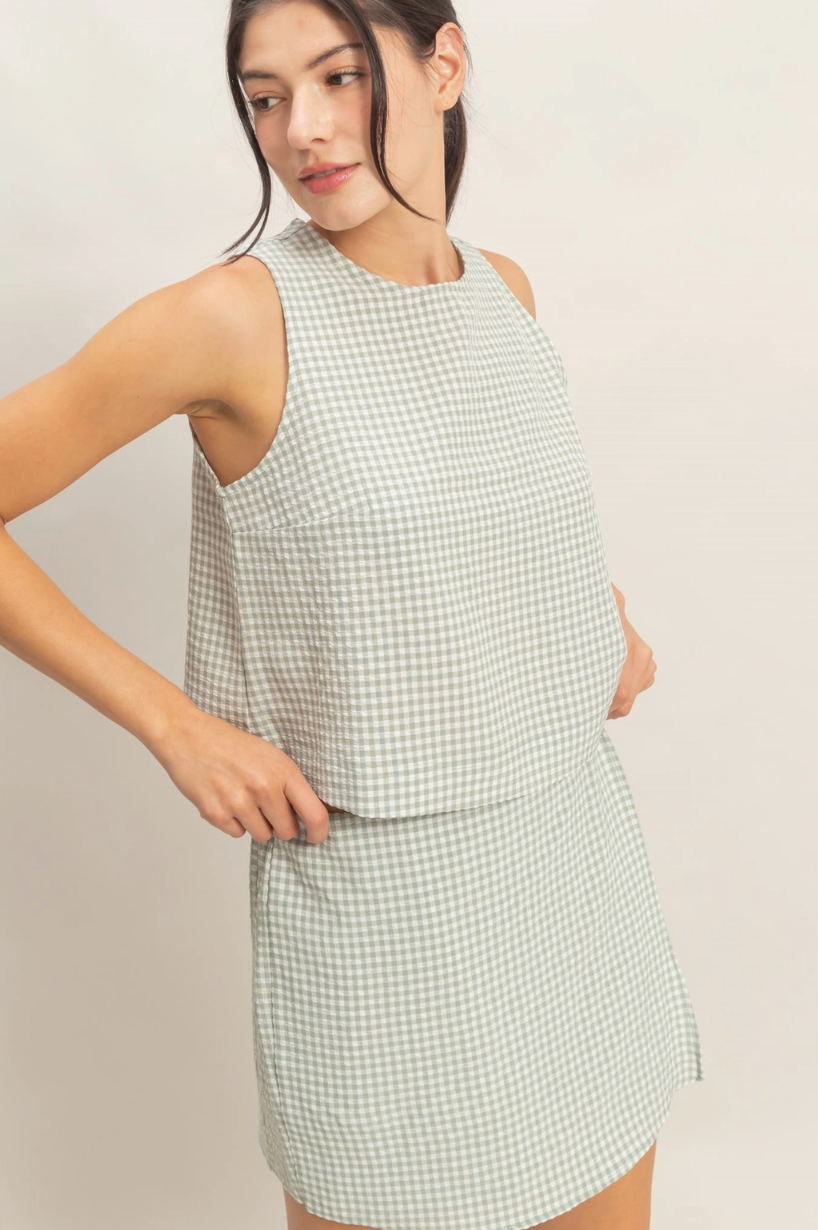Miss Verde Gingham Set