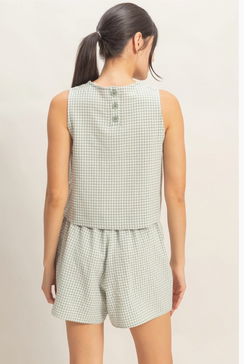 Miss Verde Gingham Set