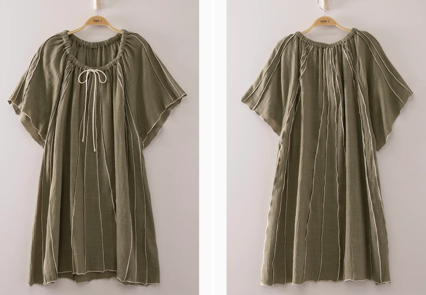 Soft Greens Mini Dress