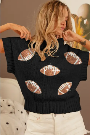 Gameday Sequin Mock Sweater