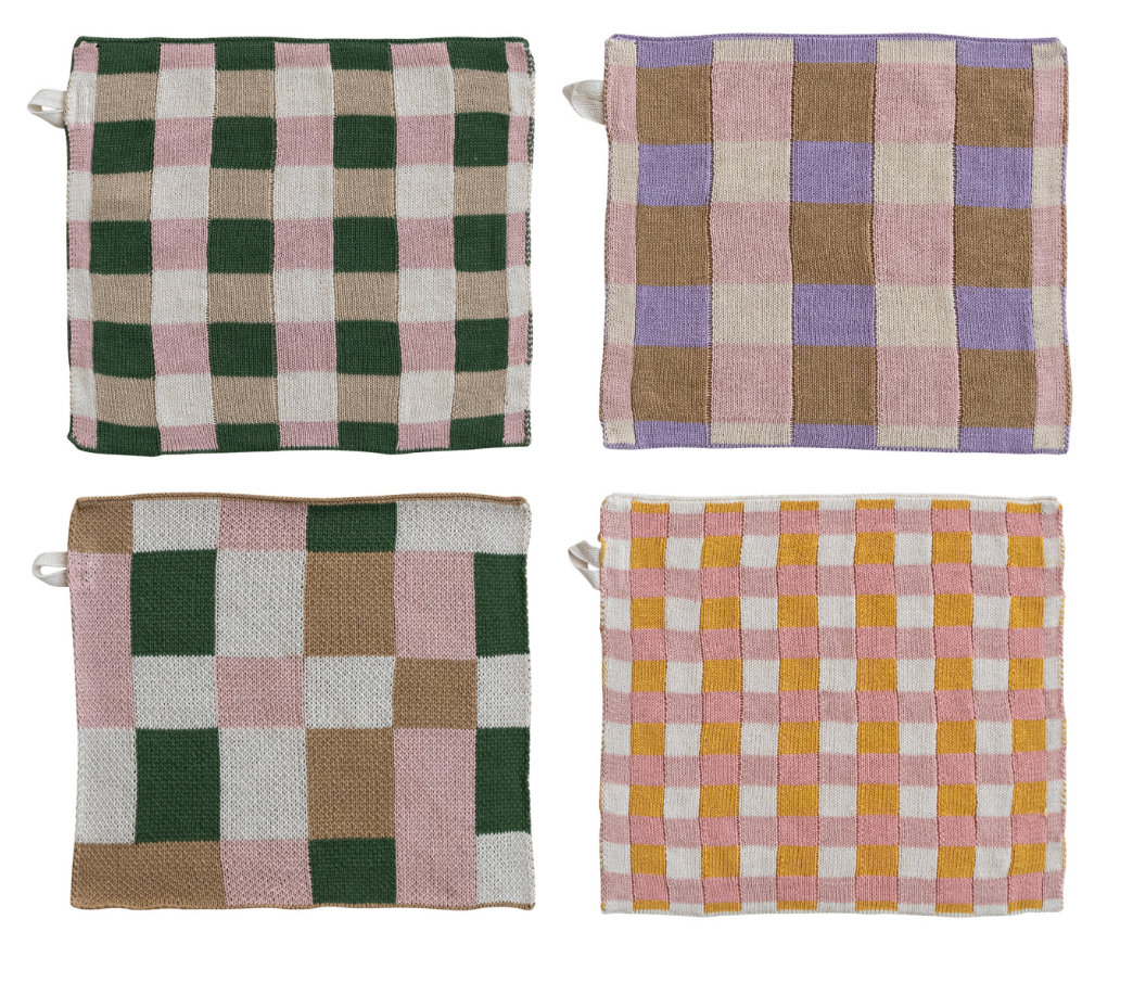 Check & Plaid Cotton Dish Rags