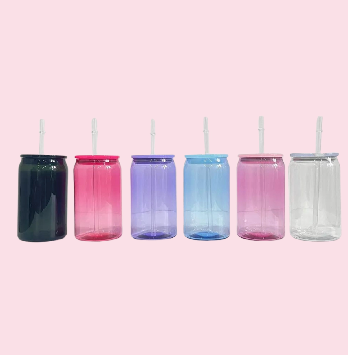 Colored Can Glasses (16oz)
