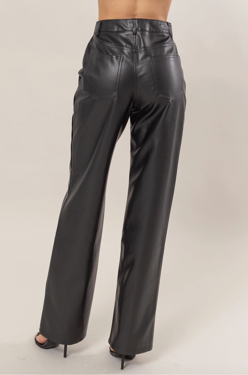 D8 Night Leather Pants (High Waisted)