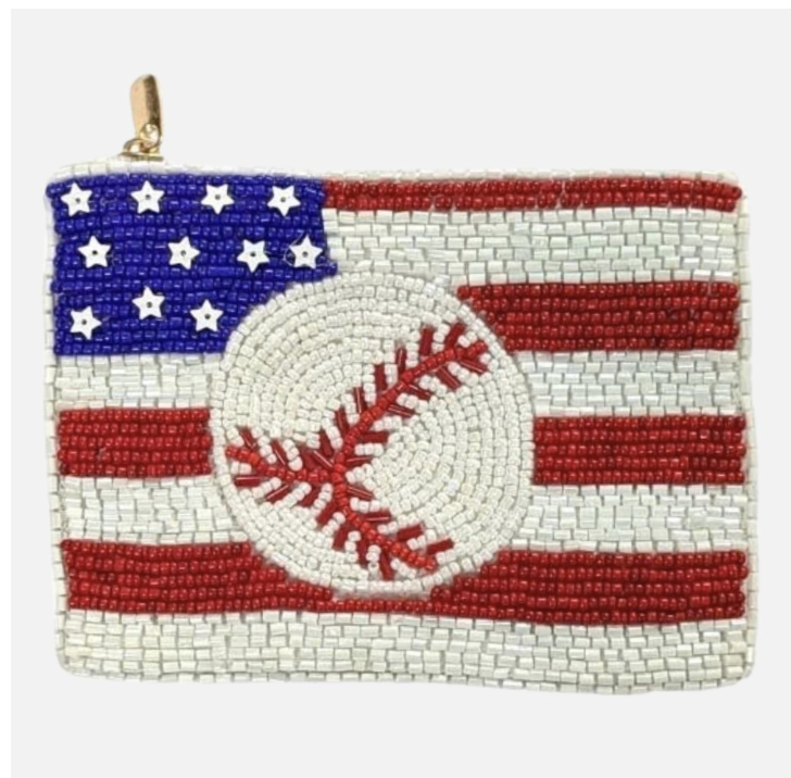 Seed Beaded Canvas Bag With Pom Pom Zipper (Multiple Styles)