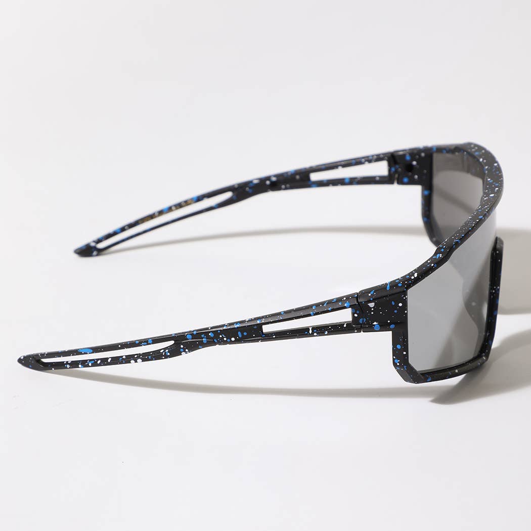 Boys Paint Splatter Shield Sport Sunglasses