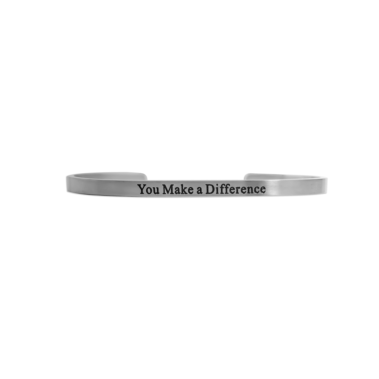 You Make a Difference Engraved Bangle Bracelet