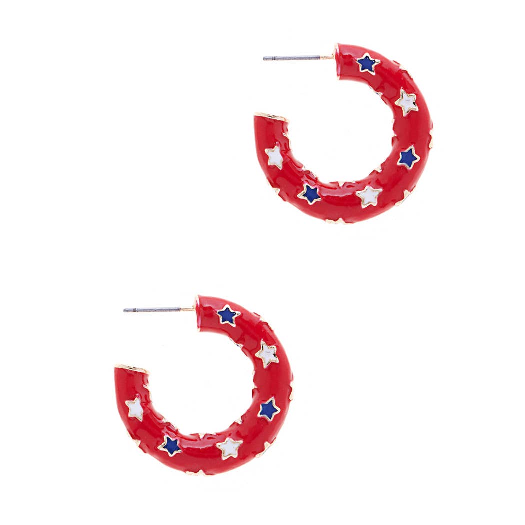 Red White and Boom Hoops