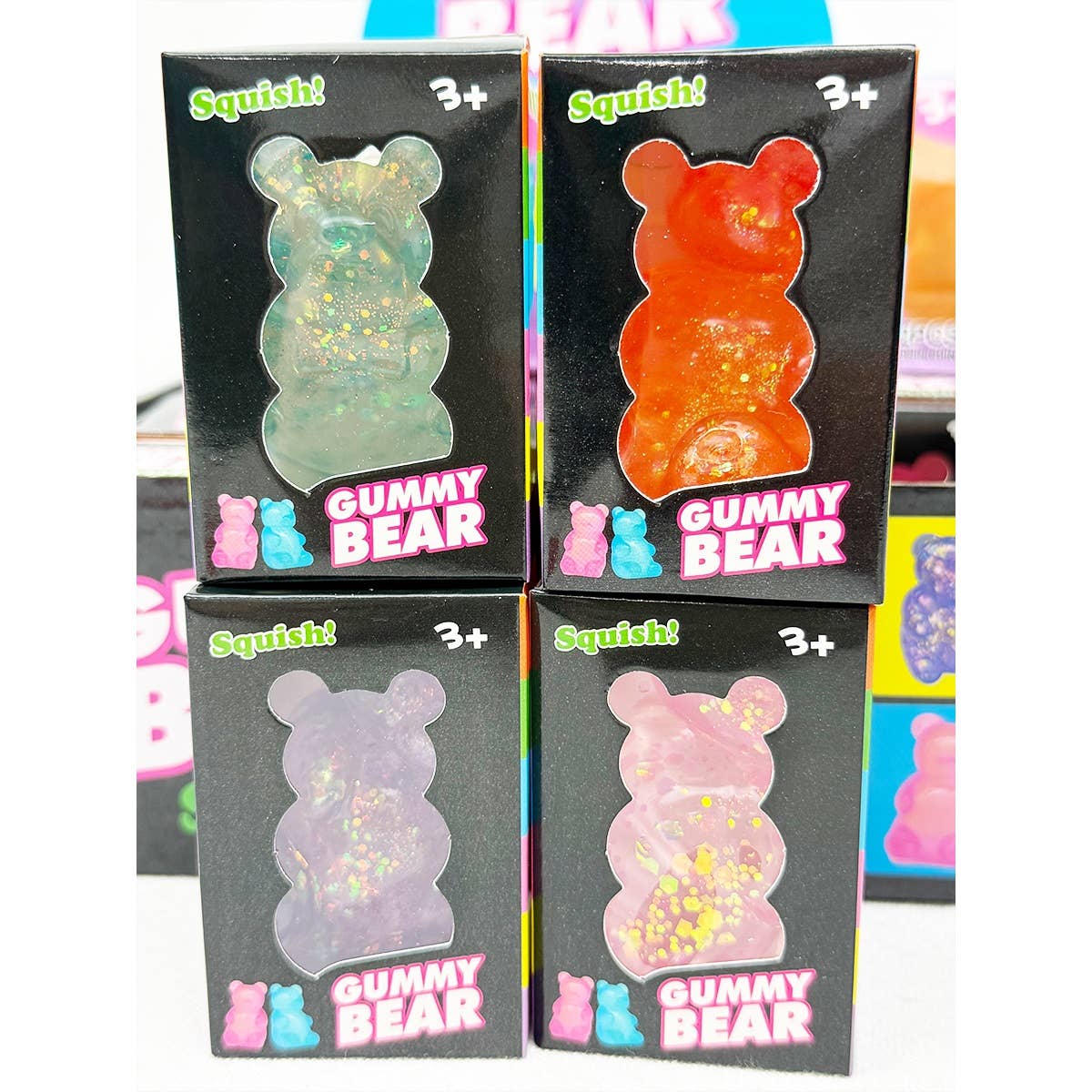 Glittered Gummy Bear Squishy Toy