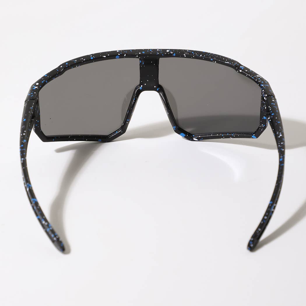 Boys Paint Splatter Shield Sport Sunglasses