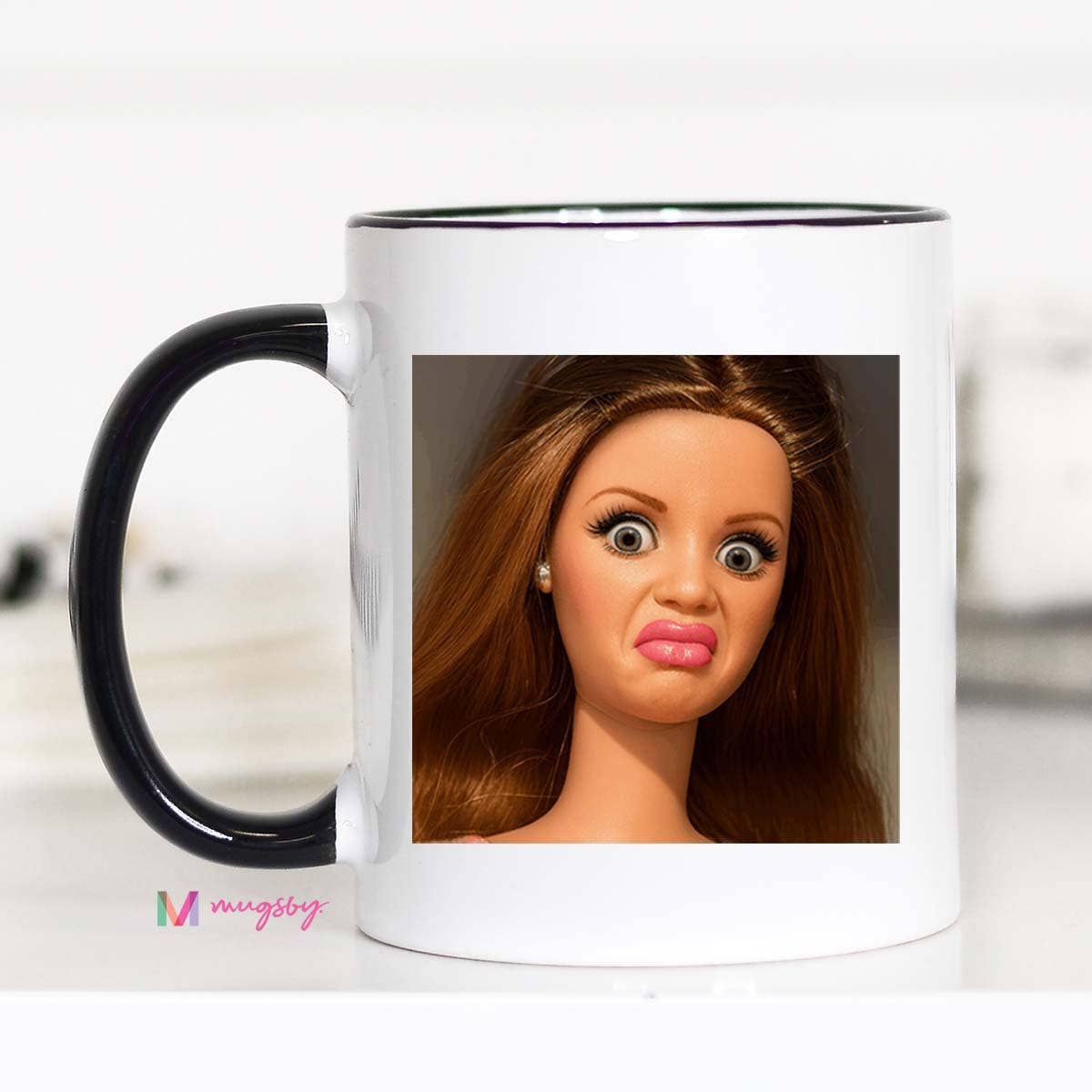 Funny Retro Doll Coffee Mug Sarcastic Gag Gift Mug