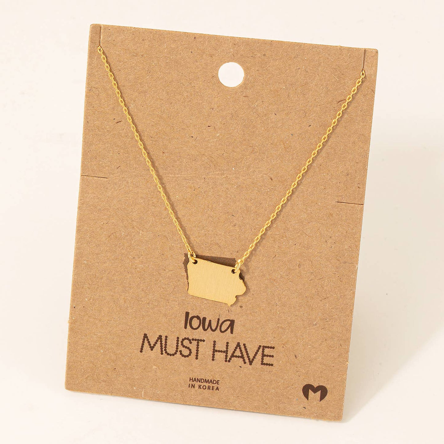 Iowa State Pendant Necklace