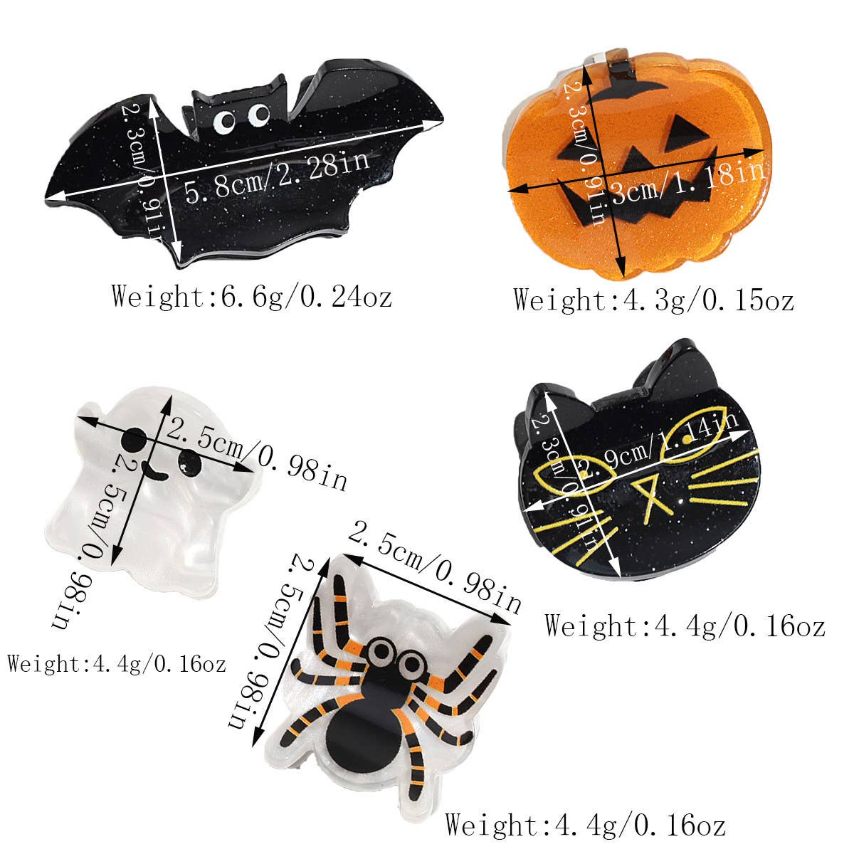 Halloween Mini Hair Claw Set