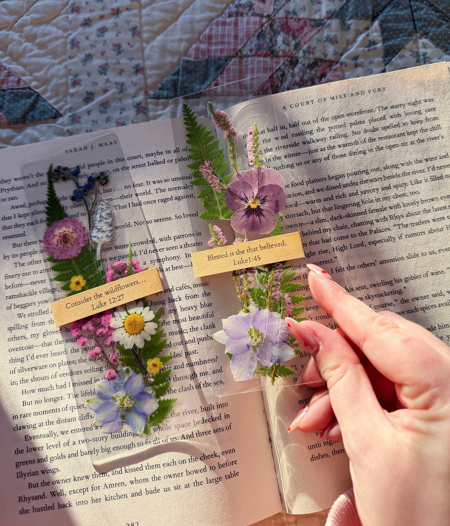 Consider the wildflowers bookmark