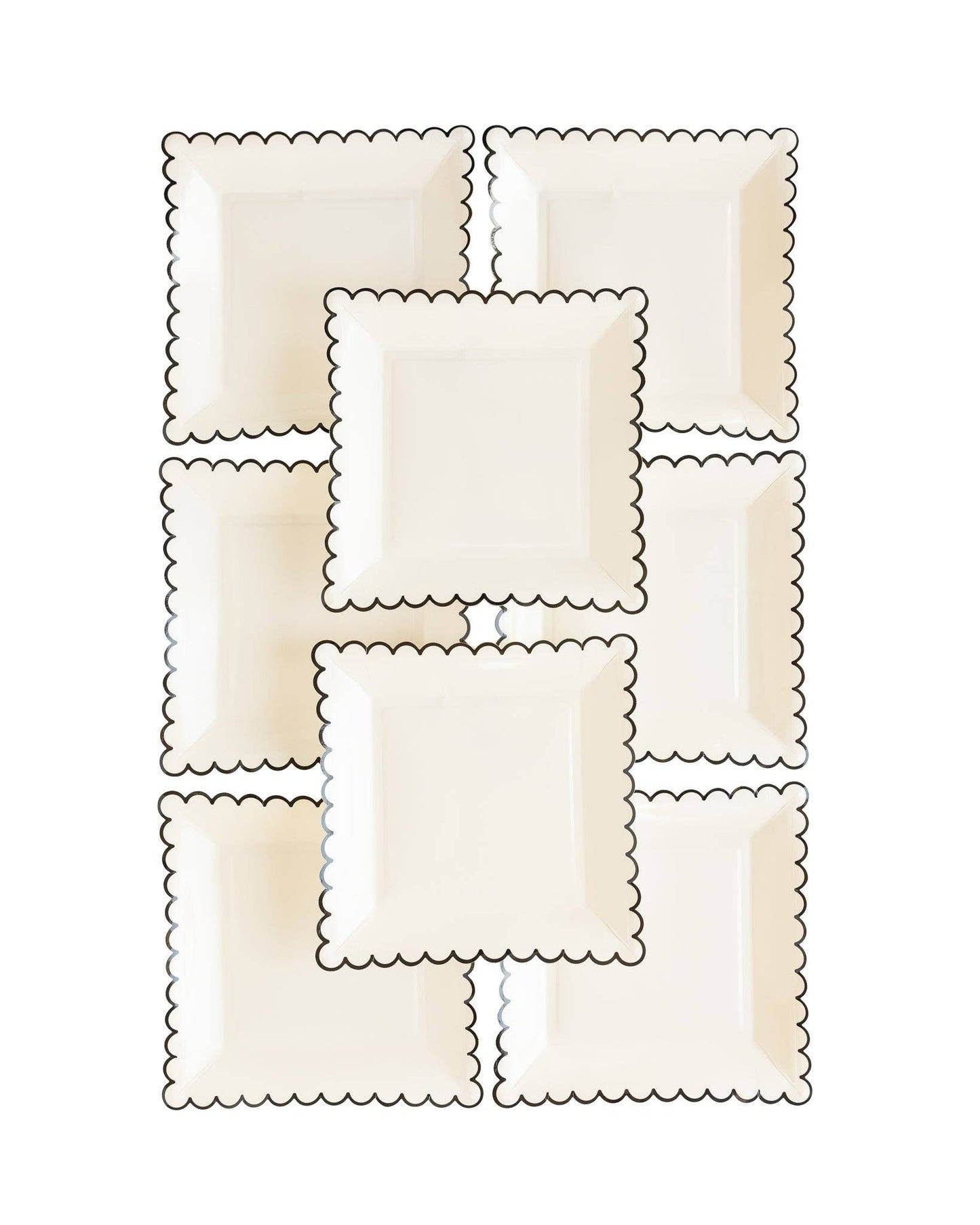 Ephemera Halloween White With Black Edge Scallop
