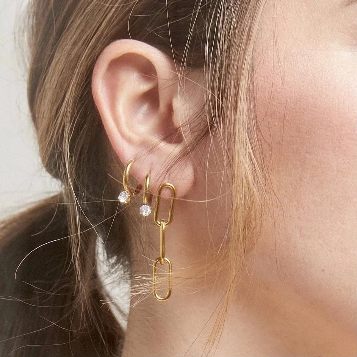 Simple Rhinestone Earrings