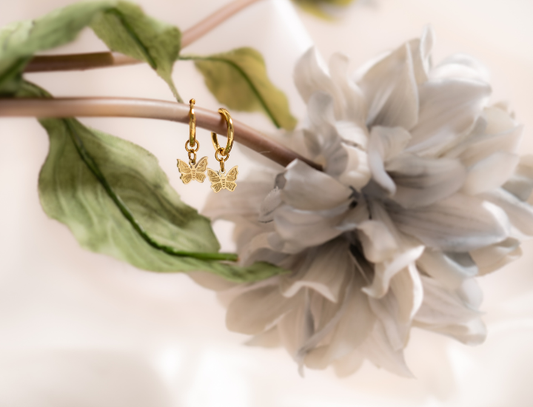 Butterfly Huggie Earrings