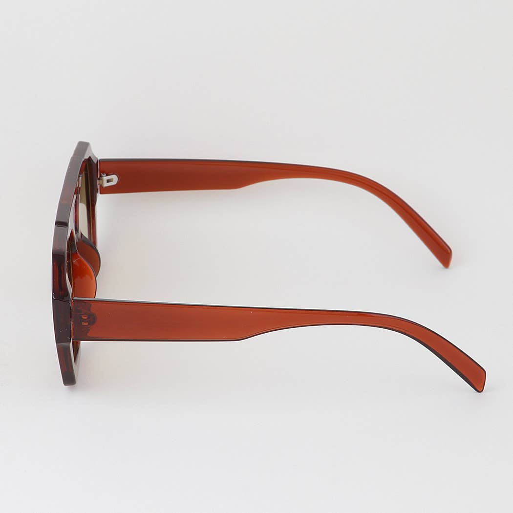 Cool Girl Straight Aviator Tinted Sunglasses