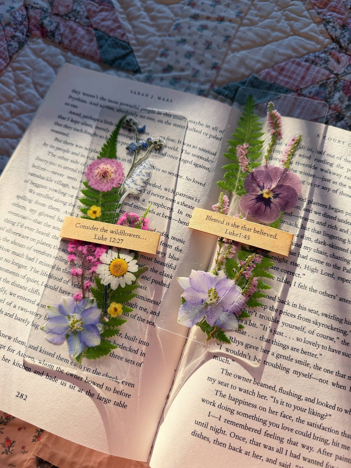 Consider the wildflowers bookmark