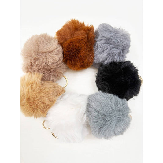 Neutral Pom Pom Key Chain
