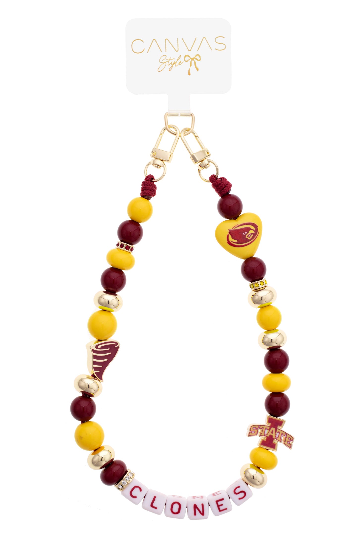 Iowa State Cyclones Beaded Cellphone Wristlet