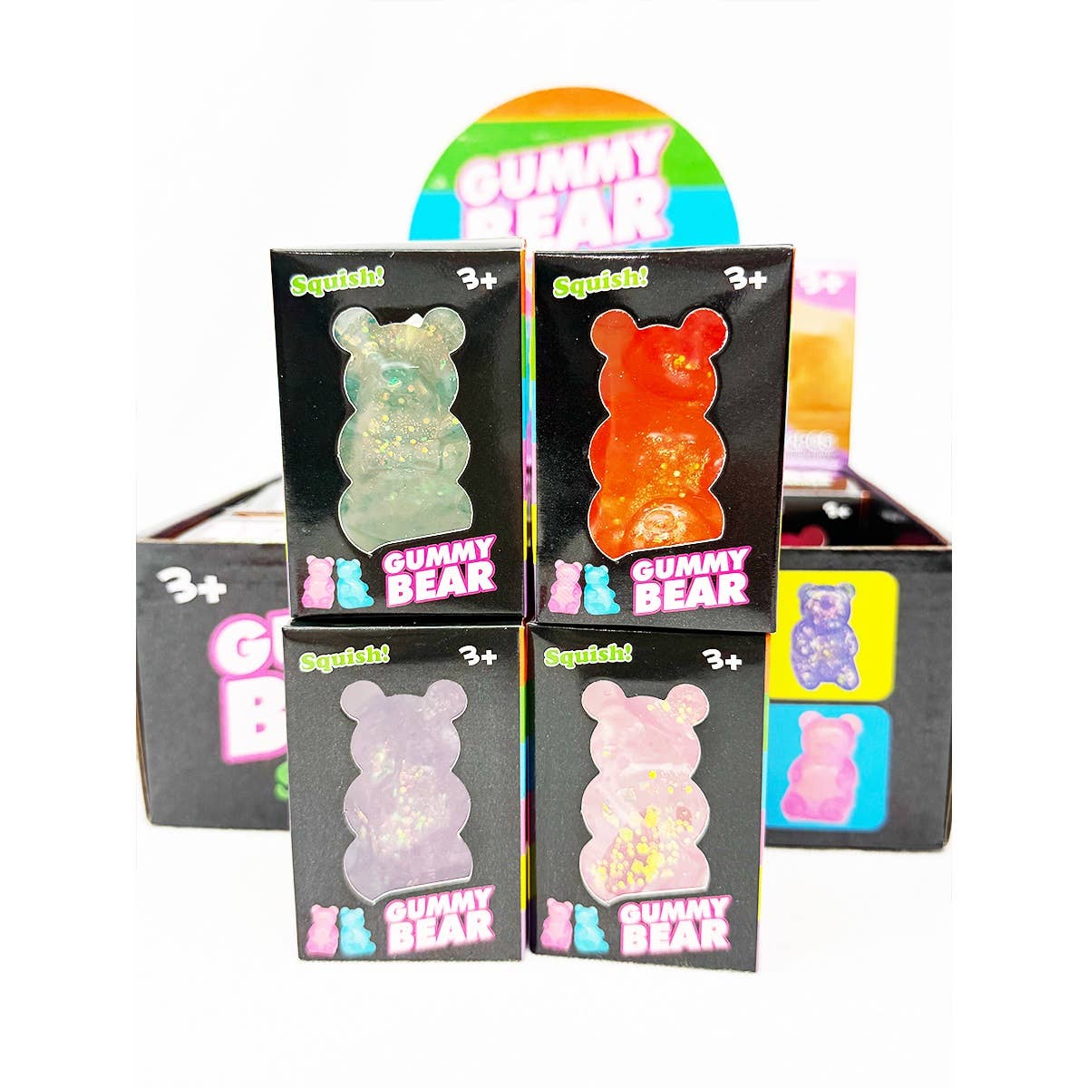 Glittered Gummy Bear Squishy Toy