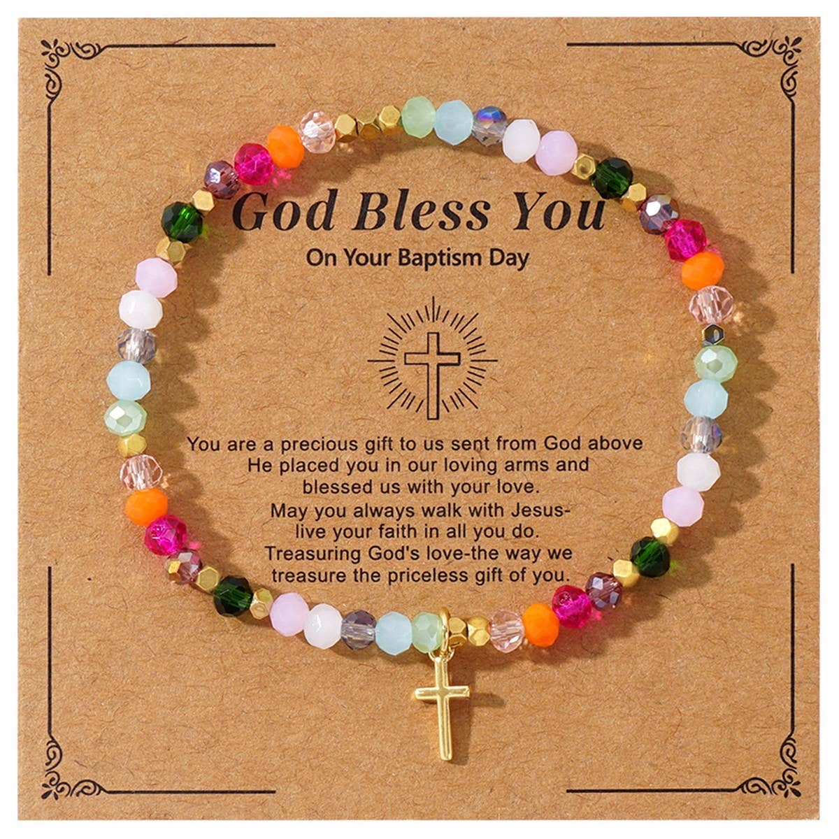 Colorful Cross Bracelet