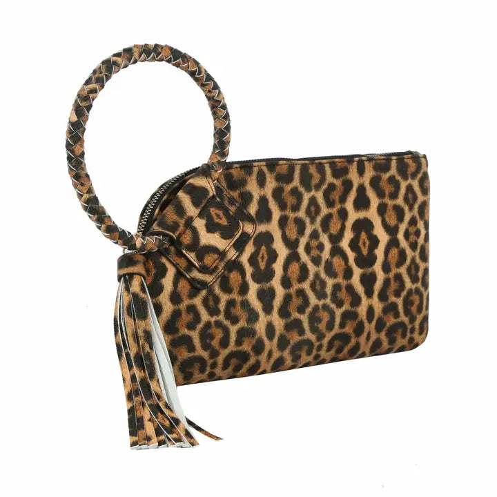 Leopard Wristlet Clutch