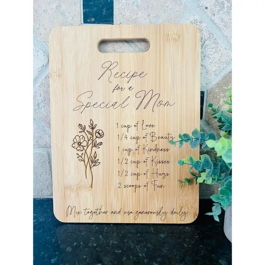 Mom Recipe Cutting Board