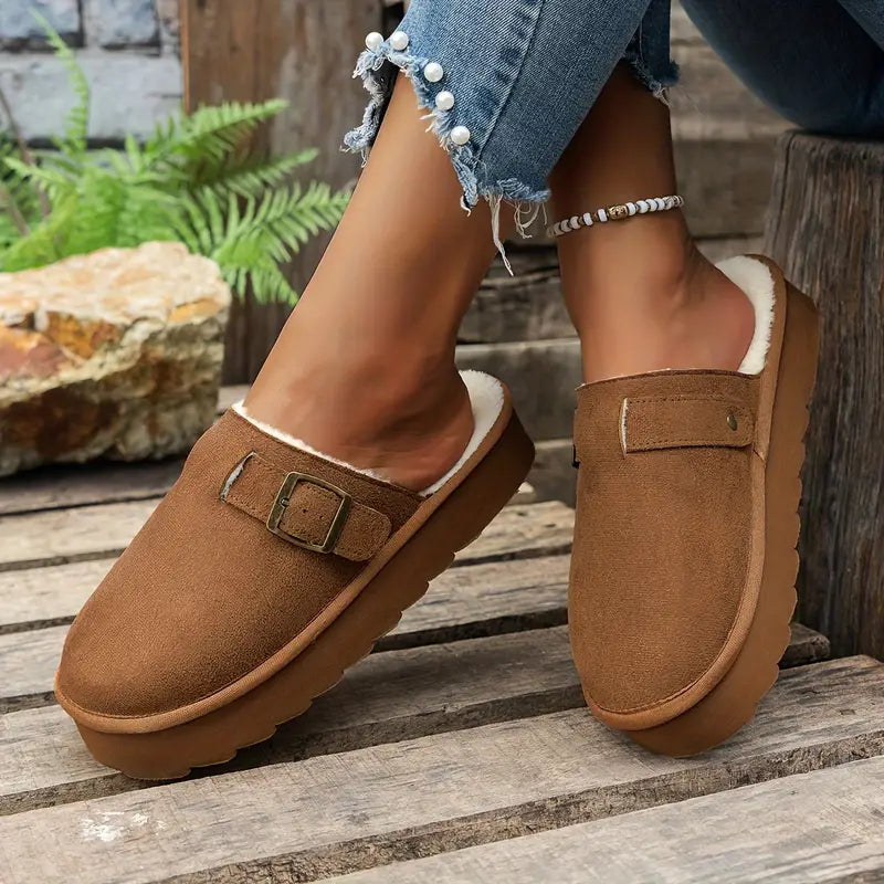 Indoor/Outdoor Hard Sole Slipper Mules