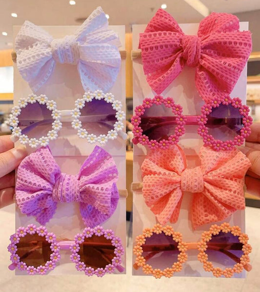 Little Girl Sunglasses & Headband Set