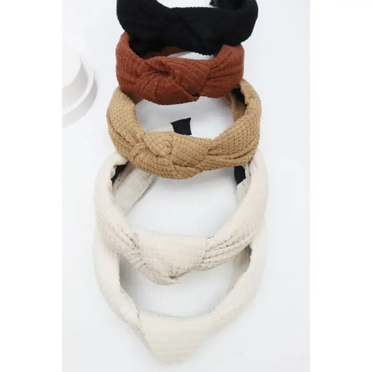 Waffle Texture Knotted Headband